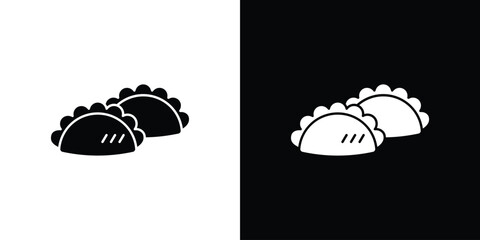 Gujjia icon, vector flat icon. Flat illustration.