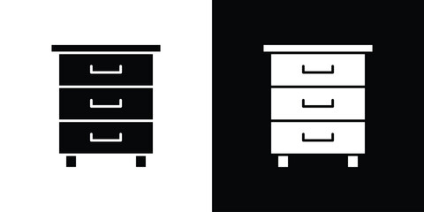 Dresser icon, vector flat icon. Flat illustration.