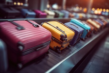 Baggage claim process airport photography indoor close-up travel essentials