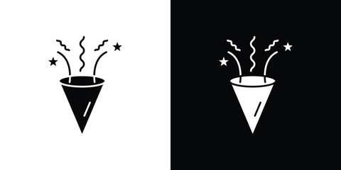 Congratulations icon, vector flat icon. Flat illustration.