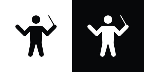 Conductor icon, vector flat icon. Flat illustration.