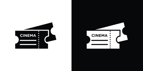 Cinema tickets icon, vector flat icon. Flat illustration.