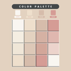 colorful pastel color palette set vector design template