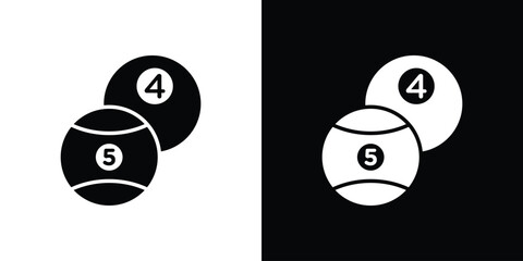Billiard ball icon, vector flat icon. Flat illustration.