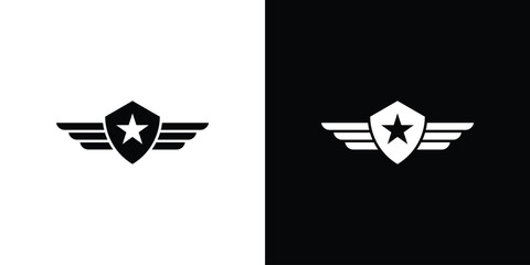 Air force icon, vector flat icon. Flat illustration.