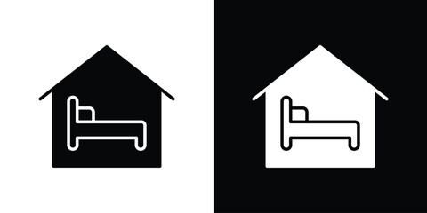 Accommodation icon, vector flat icon. Flat illustration.