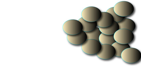 3d render of a molecule symbol on white background