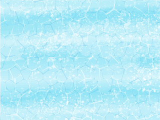 海や湖の水面のようなイメージの背景素材。手描きの水彩風テクスチャーとゆらゆらした水面の輝きのイメージ。