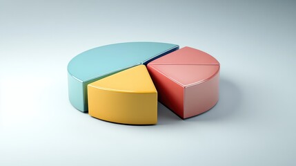 Obraz premium graph rotating pie chart