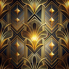 seamless pattern with golden stars