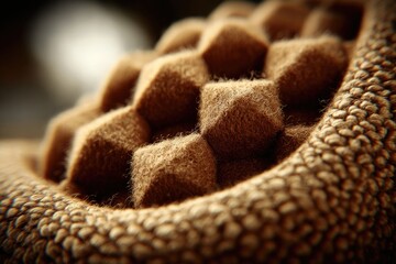 Close-up of a textured, honeycombed surface