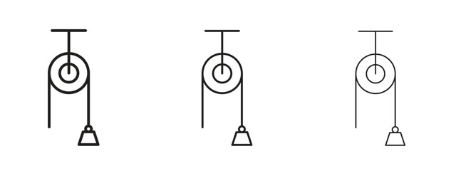 Pulley icon. Simple element illustration. Can be used for web and mobile.