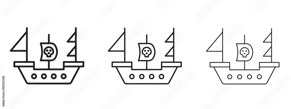 Canvas Prints pirate ship icon. simple element illustration. can be used for web and mobile.