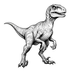 Velociraptor rex dinosaur illustration