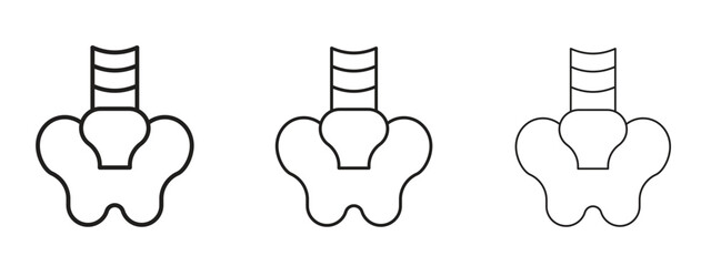 Pelvic area icon. Simple element illustration. Can be used for web and mobile.