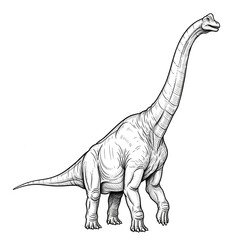 Brachiosaurus dinosaur illustration