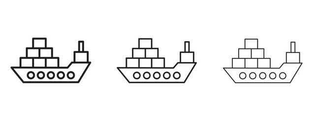 Logistic ship icon. Simple element illustration. Can be used for web and mobile.