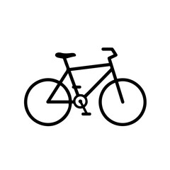 Fototapeta premium bicycle vector illustration. Simple black and white line vector illustration of bike vehicle. Transport icon