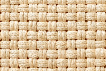 Close-up of a beige woven fabric texture