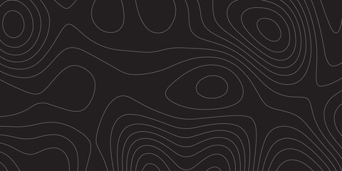 black topology topography vector art abstract. Vector geographic contour map. stylized relief diagram line wave carve pattern background. Topographic Maps can be used backgrounds for brand projects.	