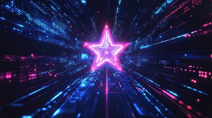 Fototapeta premium phenomenon glitching star