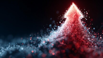A vibrant, dynamic image of light particles forming an upward arrow, representing rapid growth Corporate and Business AI Future Tech and Innovation Digital Lifestyle and Connectivity