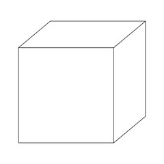 立方体の図形のベクターイラスト