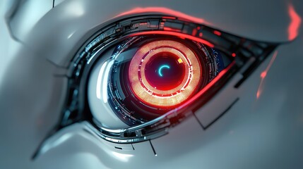 vision lighting up robotic eye