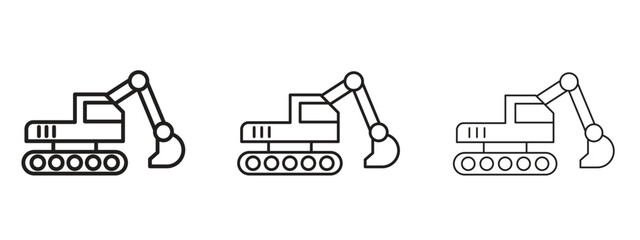 Excavator icon. Simple element illustration. Can be used for web and mobile.