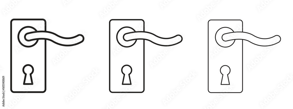 Wall mural doorknob icon. simple element illustration. can be used for web and mobile.