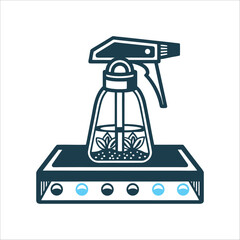 Plant Nutrient Spray Bottle Icon Illustration Nutrient Spray A mist dispenser for plant nutrition