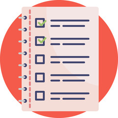 Fototapeta premium Symbolizes task lists or note entries arranged in an ordered layout.