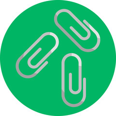A paperclip symbol representing attachment or organization of notes and documents.