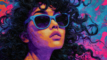 portrait of a young woman with sunglass