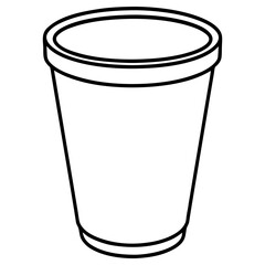 Disposable cup illustration isolated on a white background