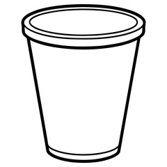 Disposable cup illustration isolated on a white background