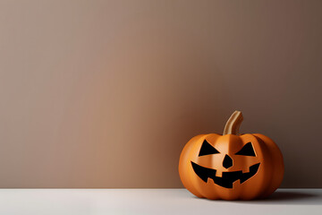 Gentle Halloween drama on a quiet table
