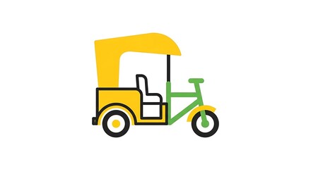 Naklejka premium Find auto rickshaw vector illustration transport vehicle tuk tuk design online now