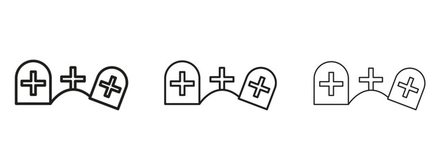 Cemetery icon. Simple element illustration. Can be used for web and mobile.
