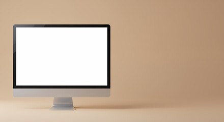 Blank Computer Screen Mockup Perfect for Website or App Presentation
