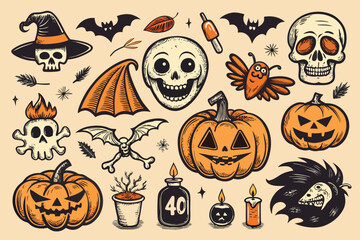 halloween seamless pattern