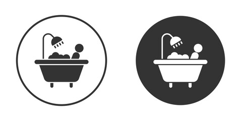 Person Bathing icon, symbol, Vector pictogram. Simple element illustration.