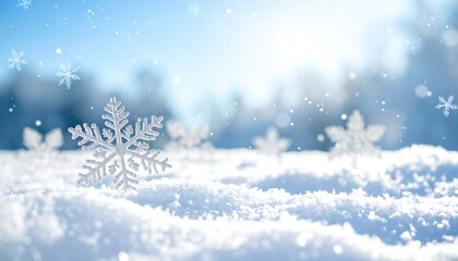 Winter scene with snowflakes (2)