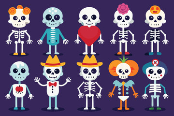 seamless pattern with skulls