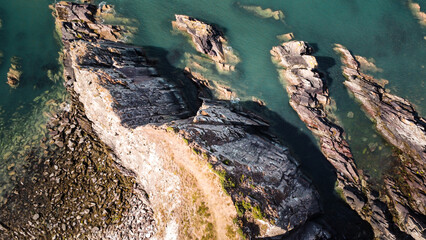 Ariel View of Rugged Pembrokeshire Coast