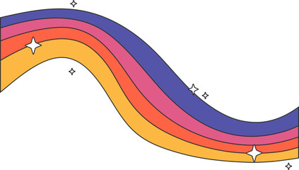 Retro Rainbow Element