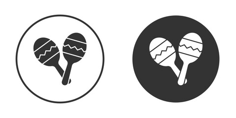 Maracas icon, symbol, Vector pictogram. Simple element illustration.
