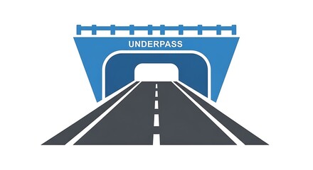 Fototapeta premium Underpass road bridge highway transportation infrastructure tunnel travel architecture way street