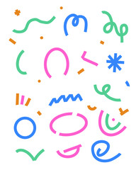 Line Graphic Elements with Difference Styles