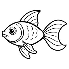 A goldfish swimming in clear water